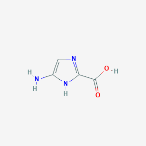 molecular formula C4H5N3O2 B127796 4-氨基-1H-咪唑-2-羧酸 CAS No. 155815-92-2