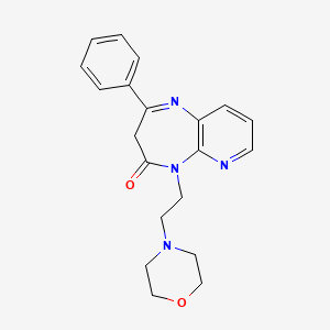 4H-Pyrido(2,3-b)(1,4)diazepin-4-one, 3,5-dihydro-5-(2-morpholinoethyl)-2-phenyl-