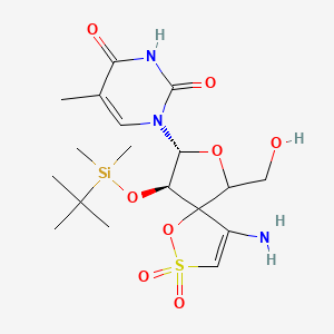 (1-(2'-O-(tert-butyldimethylsilyl)-beta-D-ribofuranosyl)thymine)-3'-spiro-5-(4-amino-1,2-oxathiole-2,2-dioxide)