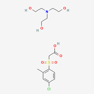 molecular formula C15H24ClNO7S B12779713 (4-Chloro-2-methylphenylsulfonyl)acetic acid triethanolamine CAS No. 102582-95-6