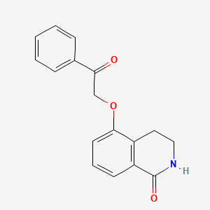 molecular formula C17H15NO3 B12779714 5-phenacyloxy-3,4-dihydro-2H-isoquinolin-1-one 