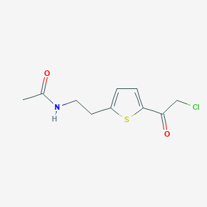 B1277998 N-{2-[5-(2-chloroacetyl)thiophen-2-yl]ethyl}acetamide CAS No. 184582-26-1