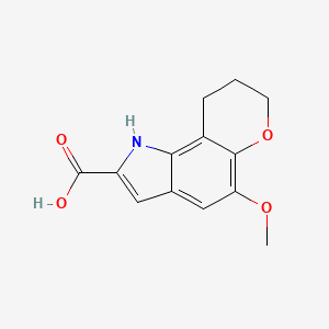 Pyrano(2,3-g)indole-2-carboxylic acid, 1,7,8,9-tetrahydro-5-methoxy-