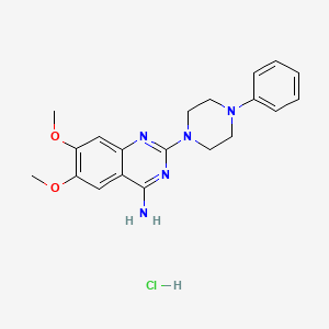 4-Quinazolinamine, 6,7-dimethoxy-2-(4-phenyl-1-piperazinyl)-, monohydrochloride