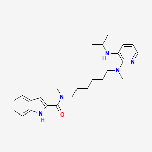 1H-Indole-2-carboxamide, N-methyl-N-(6-(methyl(3-((1-methylethyl)amino)-2-pyridinyl)amino)hexyl)-