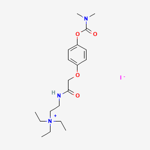 Ammonium, (2-(2-(p-hydroxyphenoxy)acetamido)ethyl)triethyl-, iodide, dimethylcarbamate