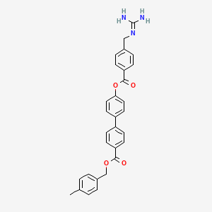 [4-[4-[(4-methylphenyl)methoxycarbonyl]phenyl]phenyl] 4-[(diaminomethylideneamino)methyl]benzoate