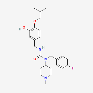 molecular formula C25H34FN3O3 B12780152 Ortho-hydroxy-pimavanserin CAS No. 1246458-11-6