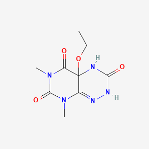 2,4,4a,8-Tetrahydro-6,8-dimethyl-4a-ethoxypyrimido(5,4-e)-1,2,4-triazine-3,5,7(6H)-trione