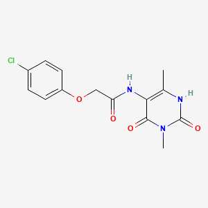 Acetamide, 2-(4-chlorophenoxy)-N-(1,2,3,4-tetrahydro-3,6-dimethyl-2,4-dioxo-5-pyrimidinyl)-