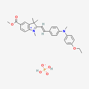 2-(2-(4-((4-Ethoxyphenyl)methylamino)phenyl)vinyl)-5-(methoxycarbonyl)-1,3,3-trimethyl-3H-indolium dihydrogen phosphate