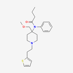 N-[4-(methoxymethyl)-1-(2-thiophen-2-ylethyl)piperidin-4-yl]-N-phenylbutanamide