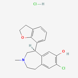 1H-3-Benzazepin-7-ol, 8-chloro-5-(2,3-dihydro-7-benzofuranyl)-2,3,4,5-tetrahydro-3-methyl-, hydrochloride, (R)-