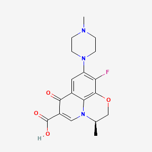 9-Piperazino ofloxacin, (R)-