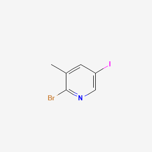 molecular formula C6H5BrIN B1278044 2-溴-5-碘-3-甲基吡啶 CAS No. 65550-78-9
