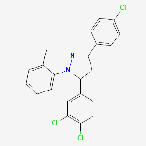 3-(4-Chlorophenyl)-5-(3,4-dichlorophenyl)-1-(2-methylphenyl)-2-pyrazoline