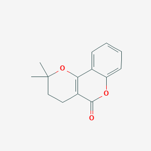 2H,5H-Pyrano(3,2-C)(1)benzopyran-5-one, 3,4-dihydro-2,2-dimethyl-