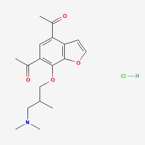 3-((4,6-Diacetyl-7-benzofuranyl)oxy)-N,N,2-trimethyl-1-propylamine hydrochloride