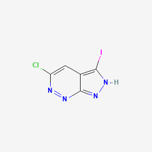 molecular formula C5H2ClIN4 B12780605 5-chloro-3-iodo-2H-pyrazolo[3,4-c]pyridazine 