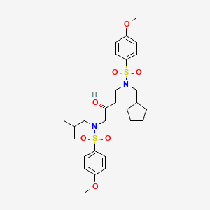 Benzenesulfonamide, N-(cyclopentylmethyl)-N-((3R)-3-hydroxy-4-(((4-methoxyphenyl)sulfonyl)(2-methylpropyl)amino)butyl)-4-methoxy-