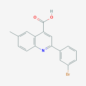 molecular formula C17H12BrNO2 B1278065 2-(3-溴苯基)-6-甲基喹啉-4-羧酸 CAS No. 725687-88-7