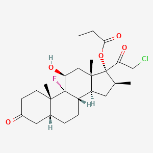 21-Chloro-9-fluoro-11-hydroxy-16-methyl-17-(1-oxopropoxy)-pregnane-3,20-dione, (5beta,11beta,16beta)-