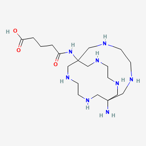 5-((8-Amino-3,6,10,13,16,19-hexaazabicyclo(6.6.6)eicos-1-yl)amino)-5-oxopentanoic acid