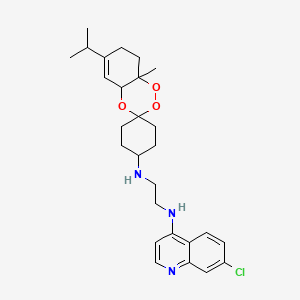 N-(8a-methyl-6-propan-2-ylspiro[7,8-dihydro-4aH-1,2,4-benzotrioxine-3,4'-cyclohexane]-1'-yl)-N'-(7-chloroquinolin-4-yl)ethane-1,2-diamine