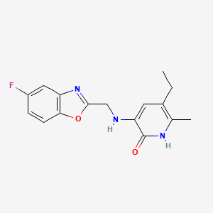 2(1H)-Pyridinone, 5-ethyl-3-(((5-fluoro-2-benzoxazolyl)methyl)amino)-6-methyl-