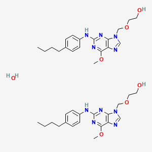 2-[[2-(4-butylanilino)-6-methoxypurin-9-yl]methoxy]ethanol;hydrate