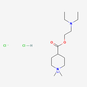 Piperidinium, 4-carboxy-1,1-dimethyl-, chloride, 2-(diethylamino)ethyl ester, hydrochloride