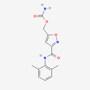 3-Isoxazolecarboxamide, 5-(((aminocarbonyl)oxy)methyl)-N-(2,6-dimethylphenyl)-