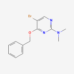 molecular formula C13H14BrN3O B1278098 4-Benzyloxy-5-bromo-2-(N,N-dimethylamino)pyrimidine CAS No. 205672-20-4