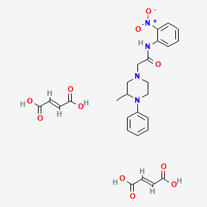 N-(2-Nitrophenyl)-N-phenyl-2-(4-methyl-1-piperazinyl)acetamide dimaleate hemihydrate