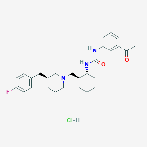 1-(3-acetylphenyl)-3-[(1R,2S)-2-[[(3S)-3-[(4-fluorophenyl)methyl]piperidin-1-yl]methyl]cyclohexyl]urea;hydrochloride