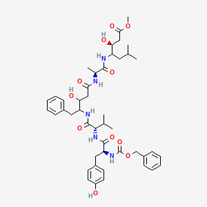 Pepstatin A, 1-(N-((phenylmethoxy)carbonyl)-L-tyrosine)-3-(4-amino-2,4,5-trideoxy-5-phenyl-L-threo-pentonic acid)-