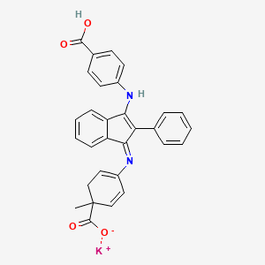 1-(4-Methoxycarbonylphenylimino)-2-phenyl-3-(4-carboxyphenylamino)indene potassium salt