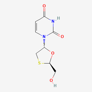 2,4(1H,3H)-Pyrimidinedione, 1-(2-(hydroxymethyl)-1,3-oxathiolan-5-yl)-, (2R-trans)-