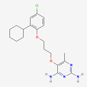 2,4-Pyrimidinediamine, 5-(3-(4-chloro-2-cyclohexylphenoxy)propoxy)-6-methyl-