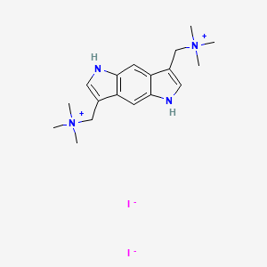 3,7-Bis(dimethylaminomethyl)-1H,5H-pyrrolo(2,3-f)indole dimethiodide