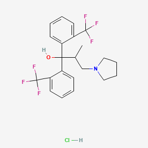 1-Pyrrolidinepropanol, alpha,alpha-bis(alpha,alpha,alpha-trifluoro-o-tolyl)-beta-methyl-, hydrochloride