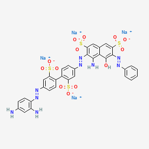 4-Amino-3-((4'-((2,4-diaminophenyl)azo)-2,2'-disulpho(1,1'-biphenyl)-4-yl)azo)-5-hydroxy-6-(phenylazo)naphthalene-2,7-disulphonic acid, sodium salt