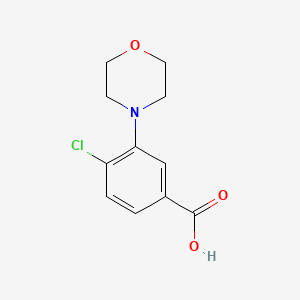 molecular formula C11H12ClNO3 B1278142 4-氯-3-吗啉-4-基苯甲酸 CAS No. 886501-46-8