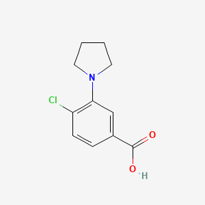 molecular formula C11H12ClNO2 B1278143 4-chloro-3-pyrrolidin-1-yl-benzoic Acid CAS No. 107946-68-9