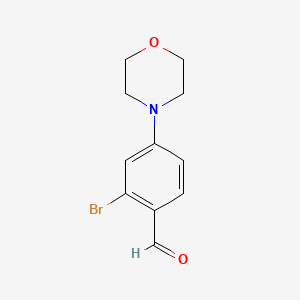 molecular formula C11H12BrNO2 B1278147 2-溴-4-吗啉-4-基苯甲醛 CAS No. 883522-52-9