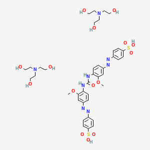 2-[Bis(2-hydroxyethyl)amino]ethanol;4-[[3-methoxy-4-[[2-methoxy-4-[(4-sulfophenyl)diazenyl]phenyl]carbamoylamino]phenyl]diazenyl]benzenesulfonic acid