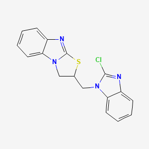 2-(1-(2-Chlorobenzimidazolyl))methyl-2,3-dihydrothiazolo(3,2-a)benzimidazole