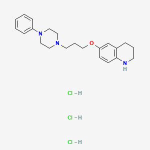 Quinoline, 1,2,3,4-tetrahydro-6-(3-(4-phenyl-1-piperazinyl)propoxy)-, trihydrochloride, monohydrate