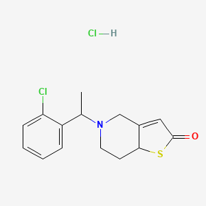 5-(1-(2-Chlorophenyl)ethyl)-5,6,7,7a-tetrahydro-4H-thieno(3,2-c)pyridin-2-one hydrochloride