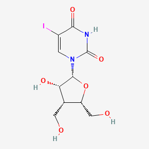 2,4(1H,3H)-Pyrimidinedione, 1-(3-deoxy-3-(hydroxymethyl)-beta-D-lyxofuranosyl)-5-iodo-